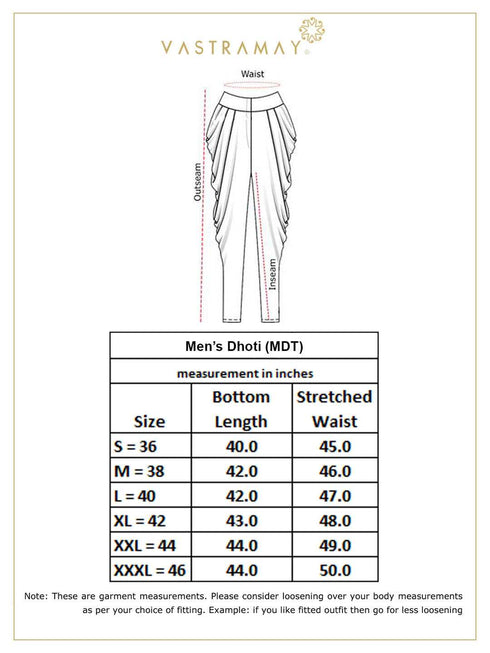 Men's Maroon Silk Blend Solid Pleated Dhoti